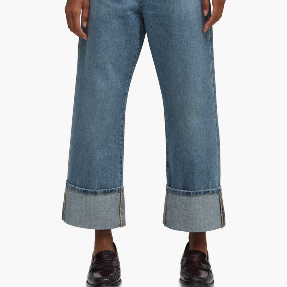 Mango Blue Wide Leg Jeans